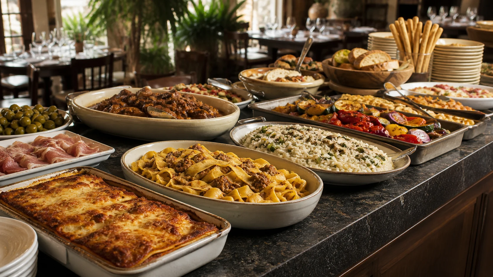 Buffet do restaurante